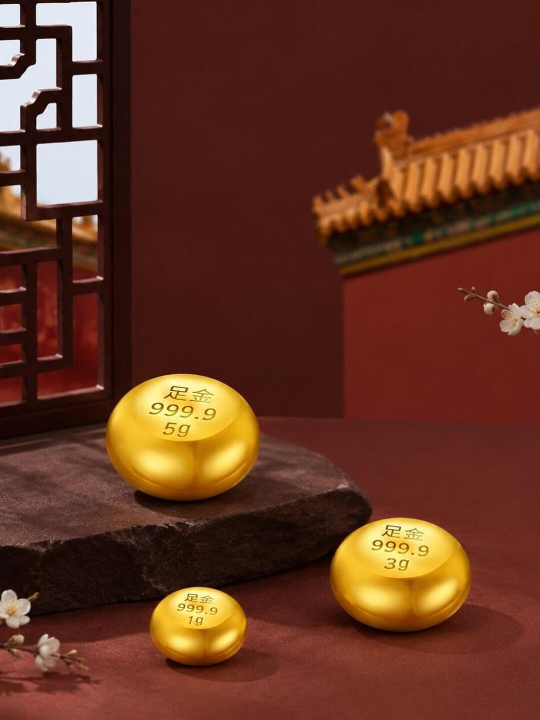 宫藏金豆豆1g足金9999纯黄金1克金豆子投资疙瘩攒钱纪念礼物HD 金豆子 1克 官方图1