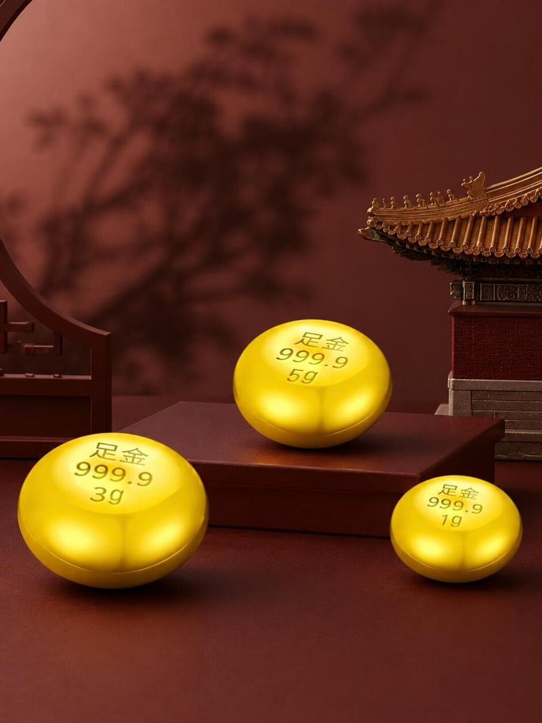 宫藏金豆豆1g足金9999纯黄金1克金豆子投资疙瘩攒钱纪念礼物HD 金豆子 1克 官方图2